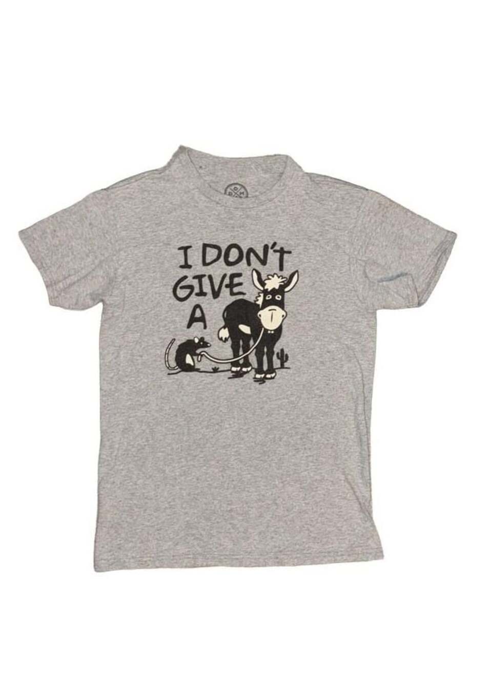 DOM "I Don't Give A Rat's Ass" Graphic T-Shirt Gray Size S